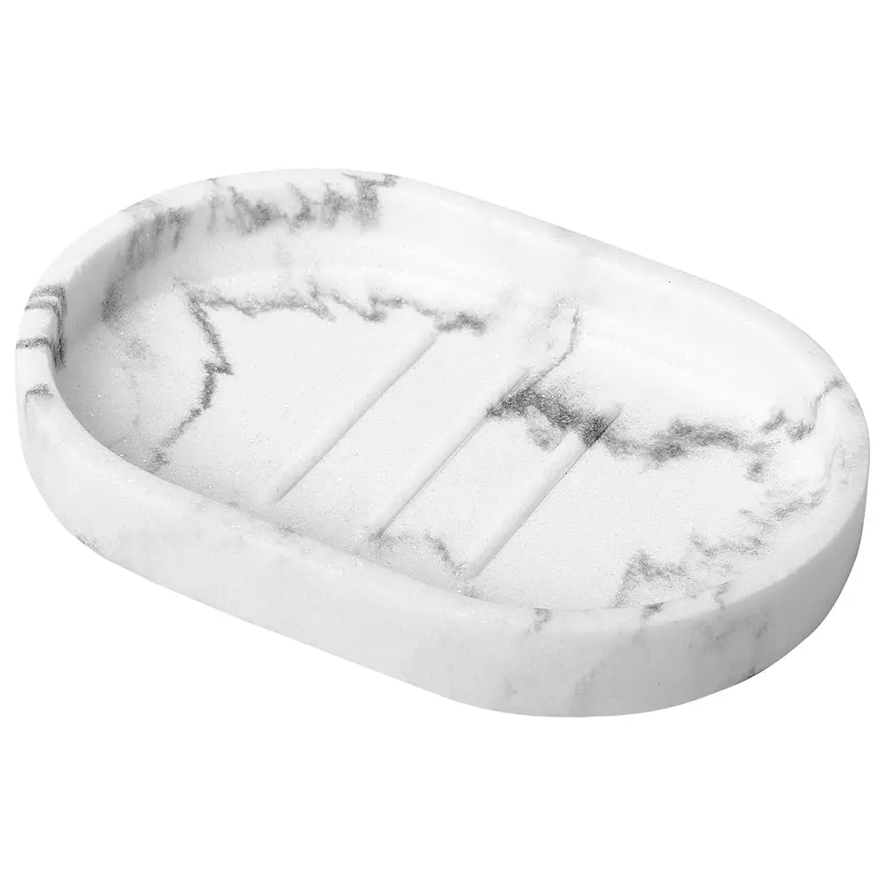 

Free Shipping-Soap Dish, Bar Soap Holder, Soap Tray with Raised Design, Oval Soap Dish Soap Container for Bathroom Sink Kitchen