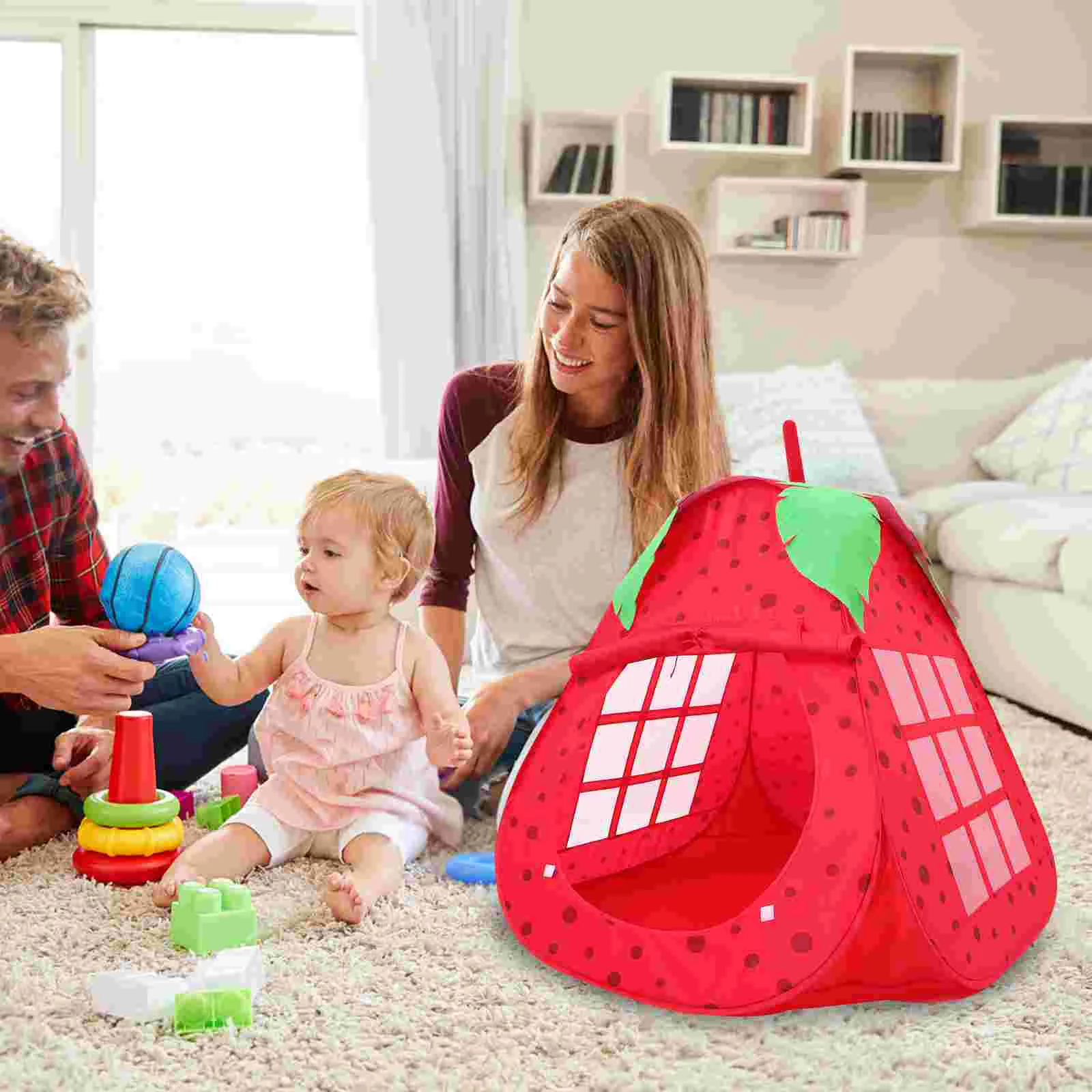 

Tent Girls Indoor Play Kids Game Strawberry Dropshipping Castle Child Playhouse