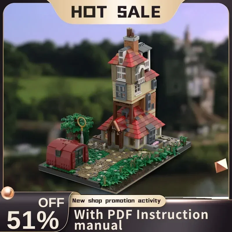 

New 1760Pcs Hot Famous Magic Movie Moc Burrow Scenery Refit Model Custom Puzzles Diy Creative Ideas Toys Birthday Gifts