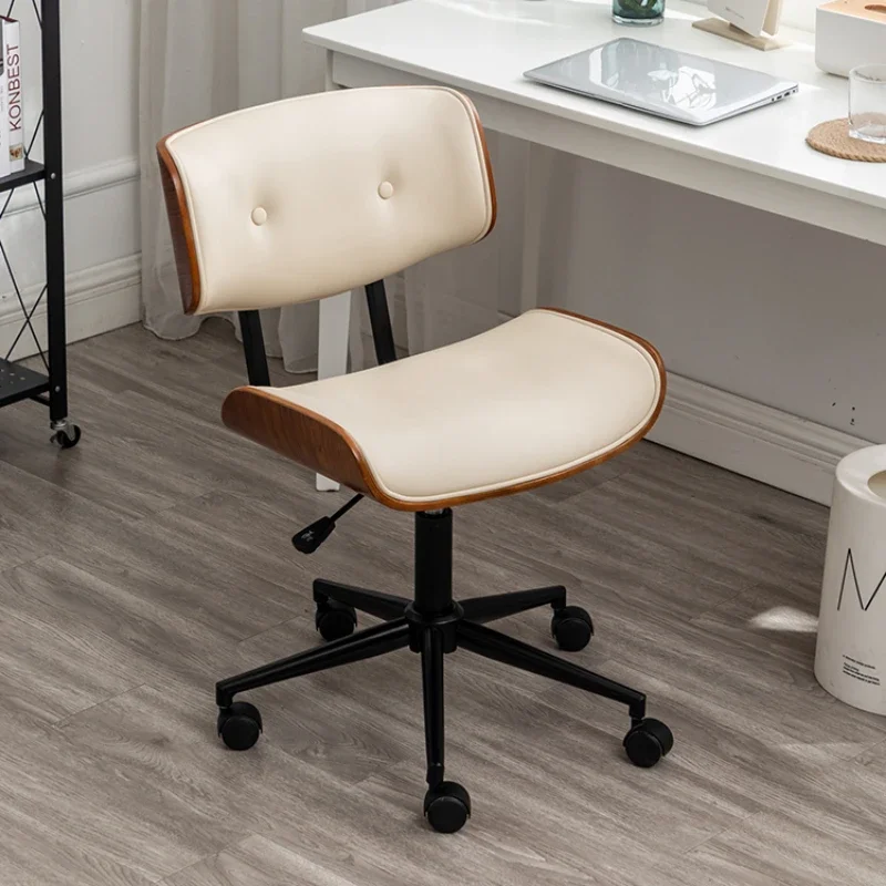 

Solid wood computer chair Double layered thickened office chairs Light luxury rotatable lift seat Backrest conference stools hot