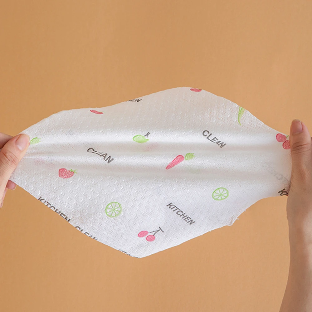 50/100/200pcs One-time Lazy Rag Multifunctional Kitchen Paper Wet And Dry Absorbent Water And Oil Cleans With One Wipe Towel Rag