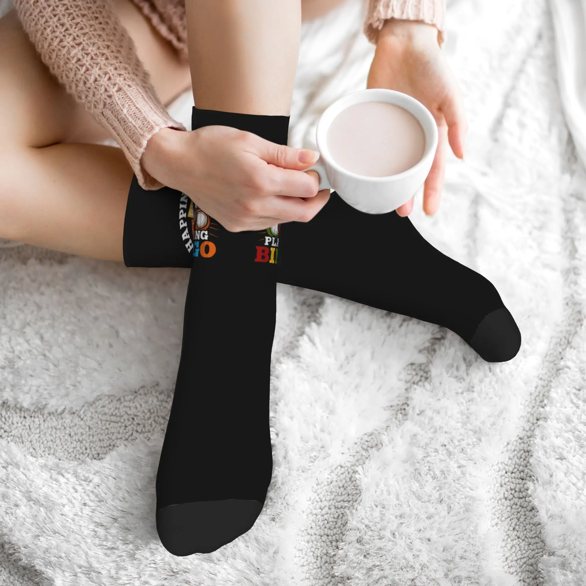 Hot Game Bingo Dress Socks Mens Womens Warm Fashion  Crew Socks view 6