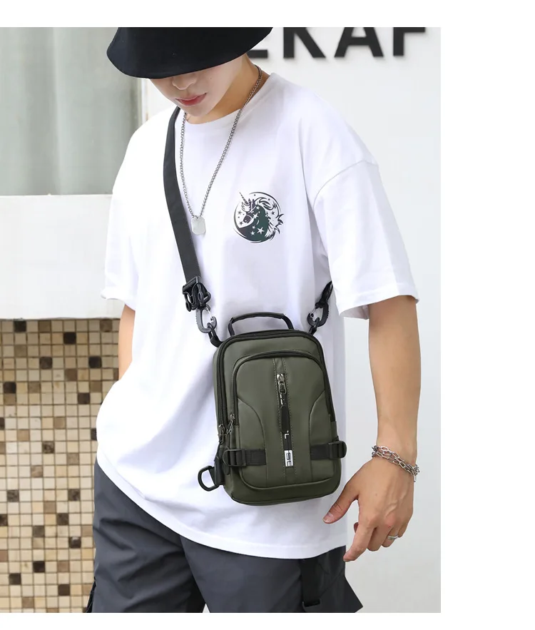 Port Multifunction Sling Side Water Proof Messenger Chest Bag Nylon Crossbody Bags Men Small Backpack Travel Shoulder bags сумка