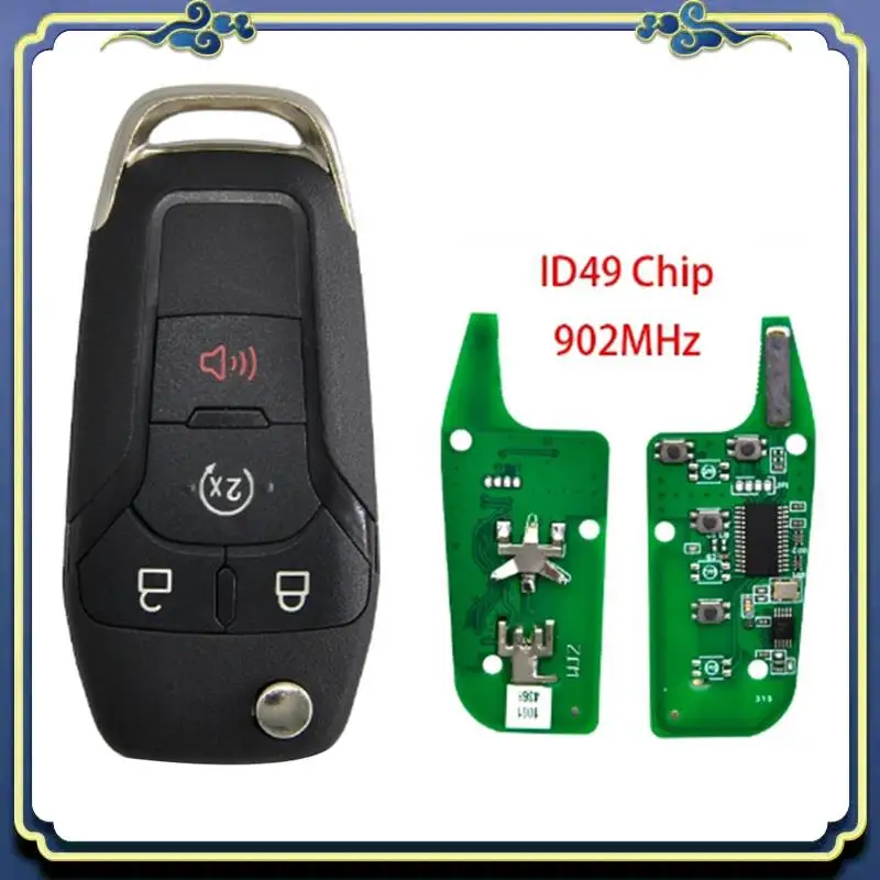 

AU16-Car Flip Remote Key 4 Button Smart Key 902Mhz N5F-A08TDA 49 Chip For Ford F150 F250 F350 F450 F550 Raptor Ranger Fusion