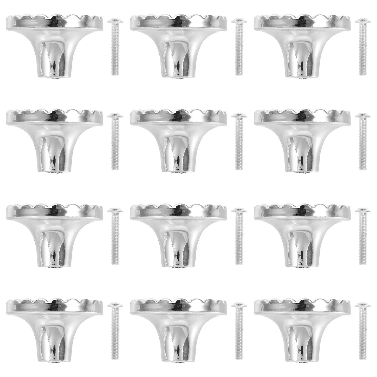12Pcs Stylish ABS Round Cabinet Pulls for Kitchen Drawers Wardrobe Doors Cupboards Easy Installation Comfortable Furniture