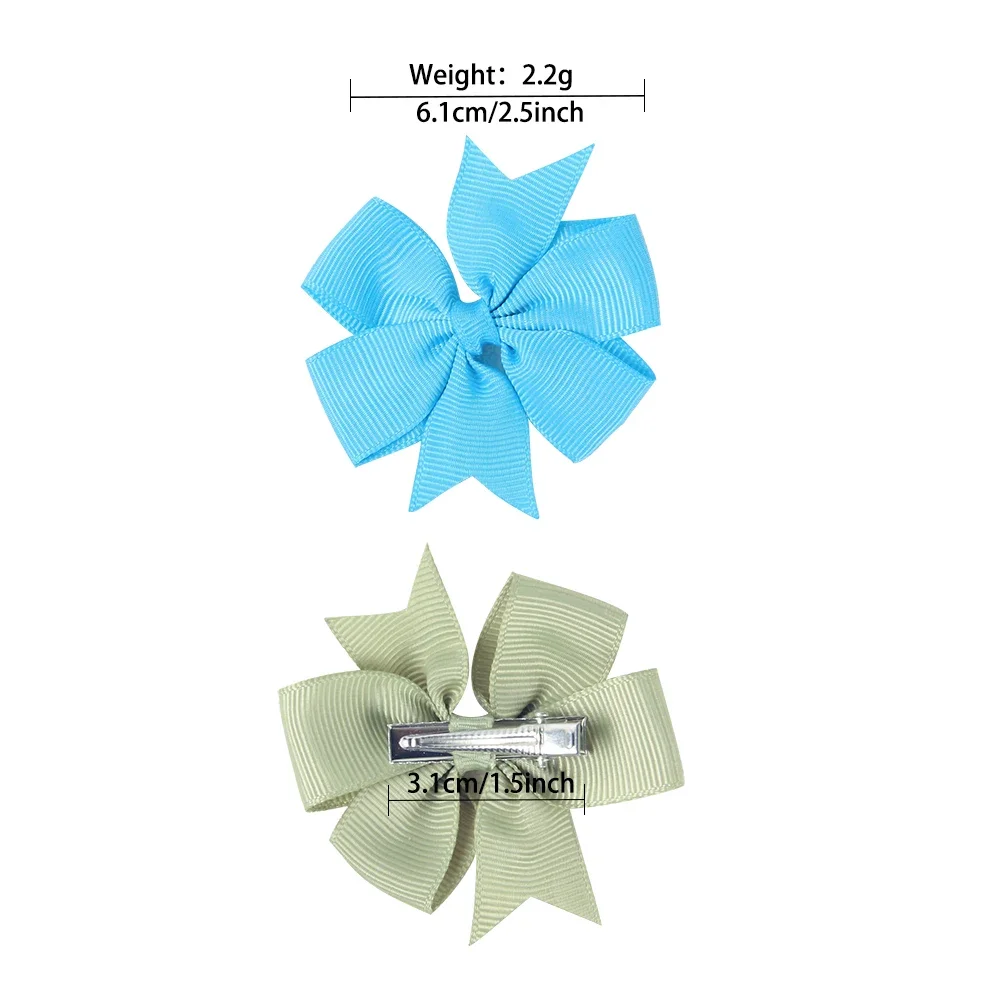 6 pçs/set meninas cor sólida arco grampos de cabelo fita colorida arco grampos de cabelo bonito franja clipes crianças acessórios para o cabelo
