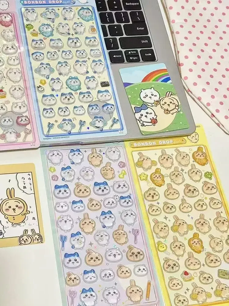 3D Niedliche 1/4 Stück Kristall-Aufkleber Chiikawa Usagi Handyhüllen-Dekoration Nagel-DIY-Dekorationsaufkleber für Notebook Laptop Wasserdicht – Detail 8