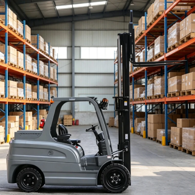 Customized Electric Forklifts 2 2.5 3 3.5 5 7 Ton New Mini Stacker Forklift 4WD Lithium-Ion Battery Solid Tire
