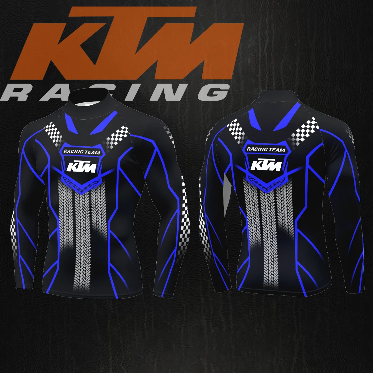 KTM Racing Team Rainbow Track Style Halfhoge kraag Heren Lange mouwen Modieus Multifunctioneel Street Cool Sport Fitness