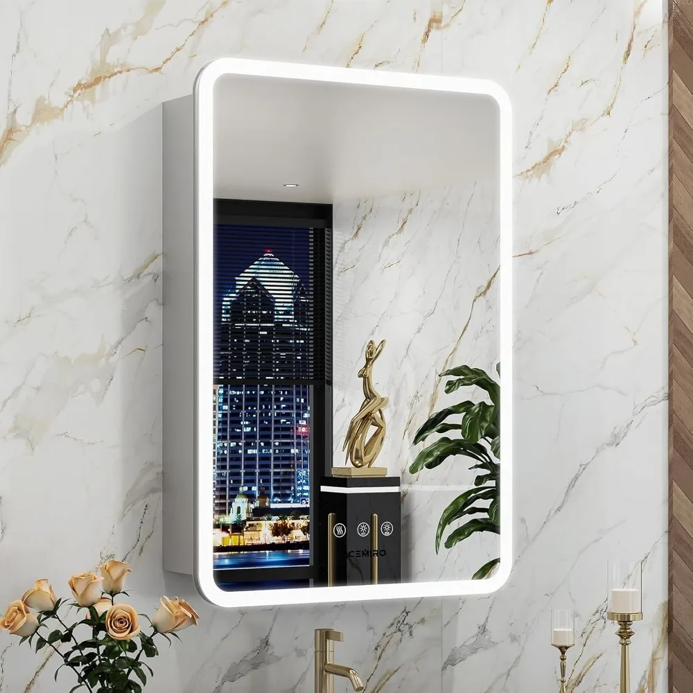 

Mirror Cabinets, 20×32 Inch Lighted Medicine Cabinet with Mirror, LED Bathroom Medicine Cabinet, Mirror Cabinets