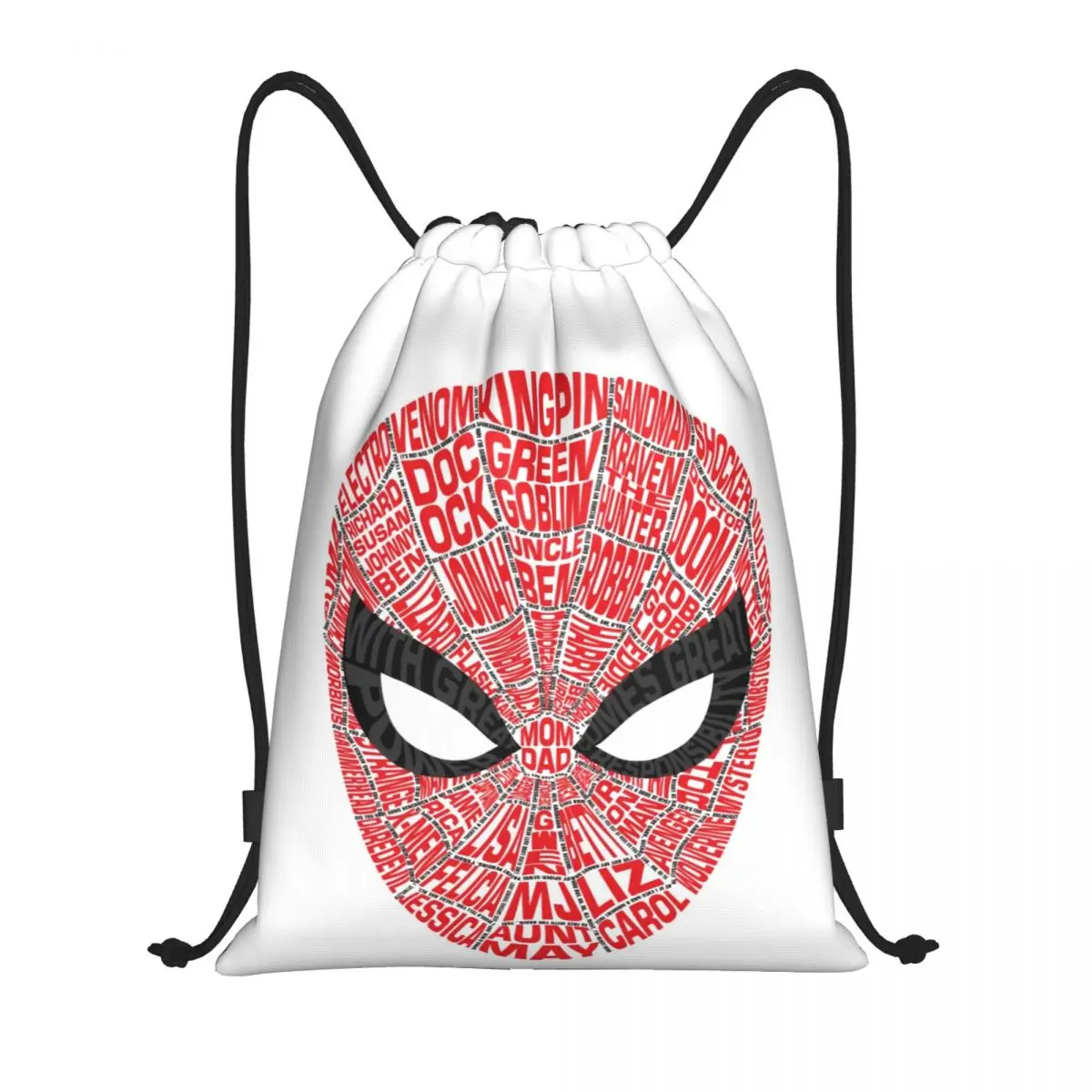 Изготовленная на заказ сумка с рисунком супергероя Человека-паука на шнурке для мужчин и женщин, легкий спортивный рюкзак для хранения в тренажерном зале