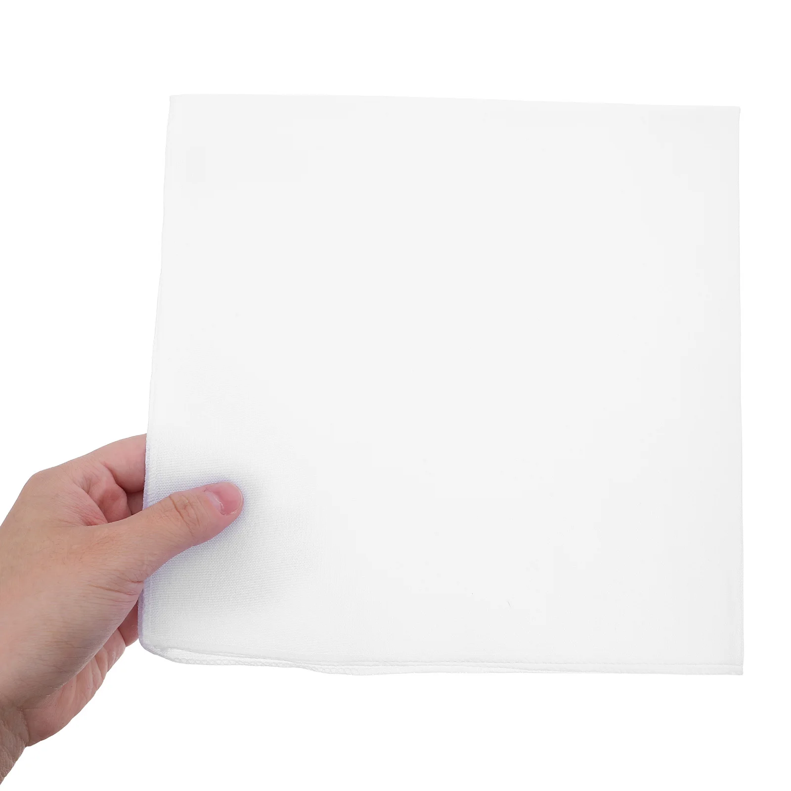 

12Pcs 17x17 Inch White Polyester Cloth Napkins Washable Reusable for Weddings Parties Banquets Kitchen Cloths Washable Napkins