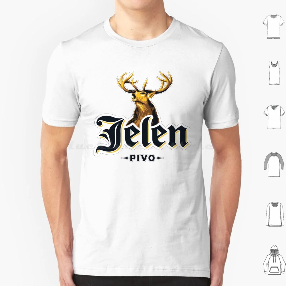 Jelen Pivo T Shirt Cotton Men Women DIY Print Jelen Pivo Beer Serbia Srbija Beograd Belgrade Yugoslavia Drink Deer Srpski