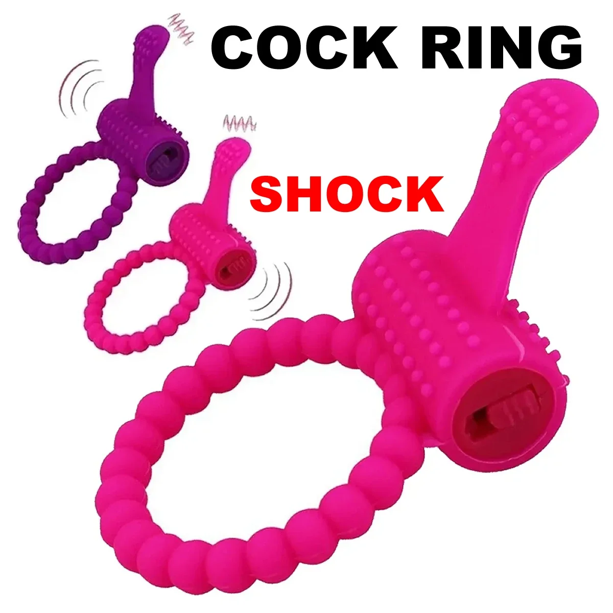 Anillo vibrador para el pene para hombres, estimulador del clítoris, erección erecta, mejora la capacidad sexual, Juguetes sexuales