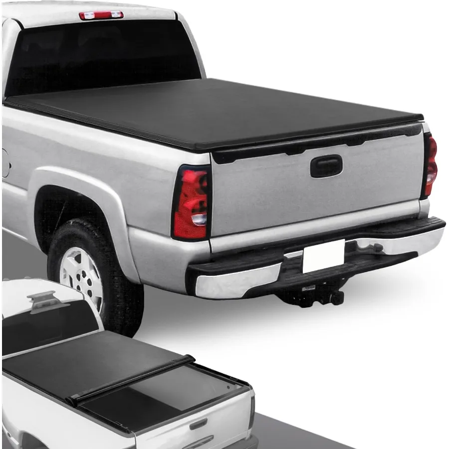 

TTCRU032 Pickup Truck Bed Top RollUp Vinyl Soft Tonneau Cover for 8801 C K15003500 6.5Ft Fleetside Bed Weatherproof Cargo Prote