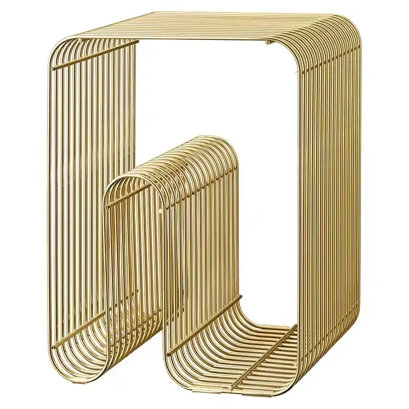 For Nordic Online Celebrity Metal Simple Book and Newspaper Rack Soft Decoration Rack Small Side Table Newspaper Magazine Rack