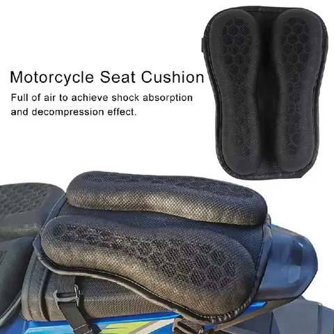 Pressure Relief Anti Slip 3D TPE Gel Cushion Seat Cover Motorbike Accessories Motorcycle Seat Cushion