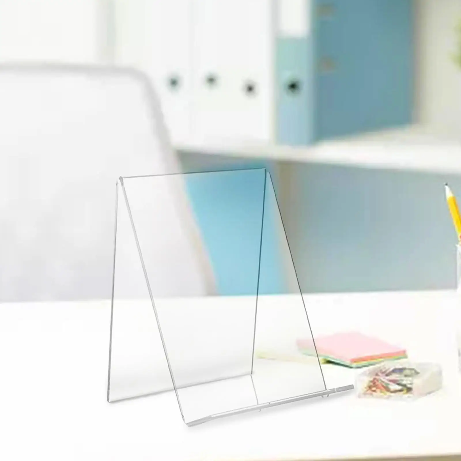 2-6pack Display Easel Desktop Organizer with Ledge Book Stopper for Stationery image 4