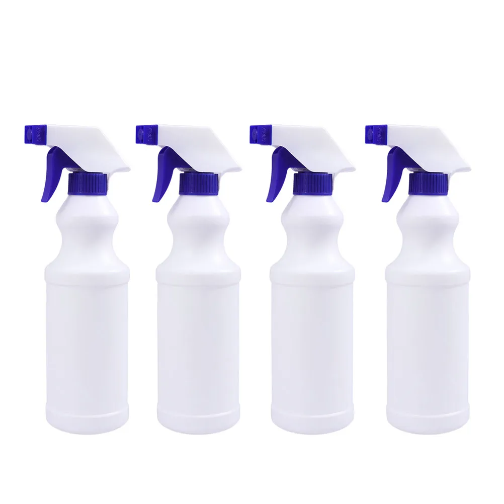 4PCS 500ml Plastic Empty Spray Bottles Leak Proof Chemical Resistant Foggy Mist Stream Sprayer Dilution Bottle Cleaning Liquid