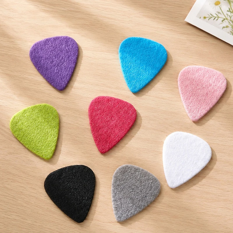 6-12PCS/Pack Felt Picks for Guitar Ukulele Random Mixed Colors Beginner Music Lovers Musical Instrument Practice Accessories ZYF