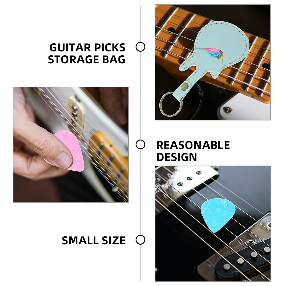 

Pick Storage Bag Guitar Case Acoustic Ukulele Cases Pu Plectrums Picks & Bass Holders