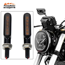 Motorcycle LED Flashing Turn Signal Light For Harley Cafe Racer Bobber Honda Motocross Daytime Running Indicators Blinker Lamp