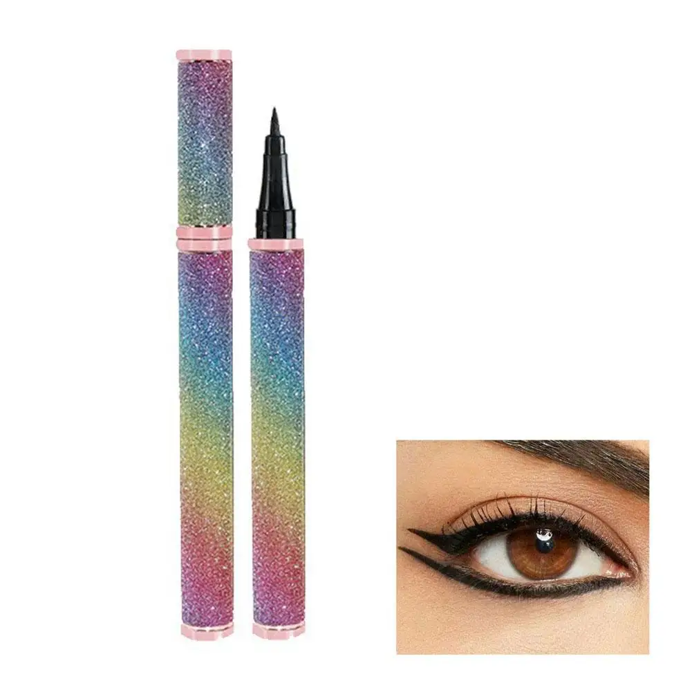 Starry Eyeliner Waterproof, Sweatproof, Cool Black Makeup Eyeliner Liquid Eye Cosmetic Water Remover Eyeliner Warm Liqu O9v2