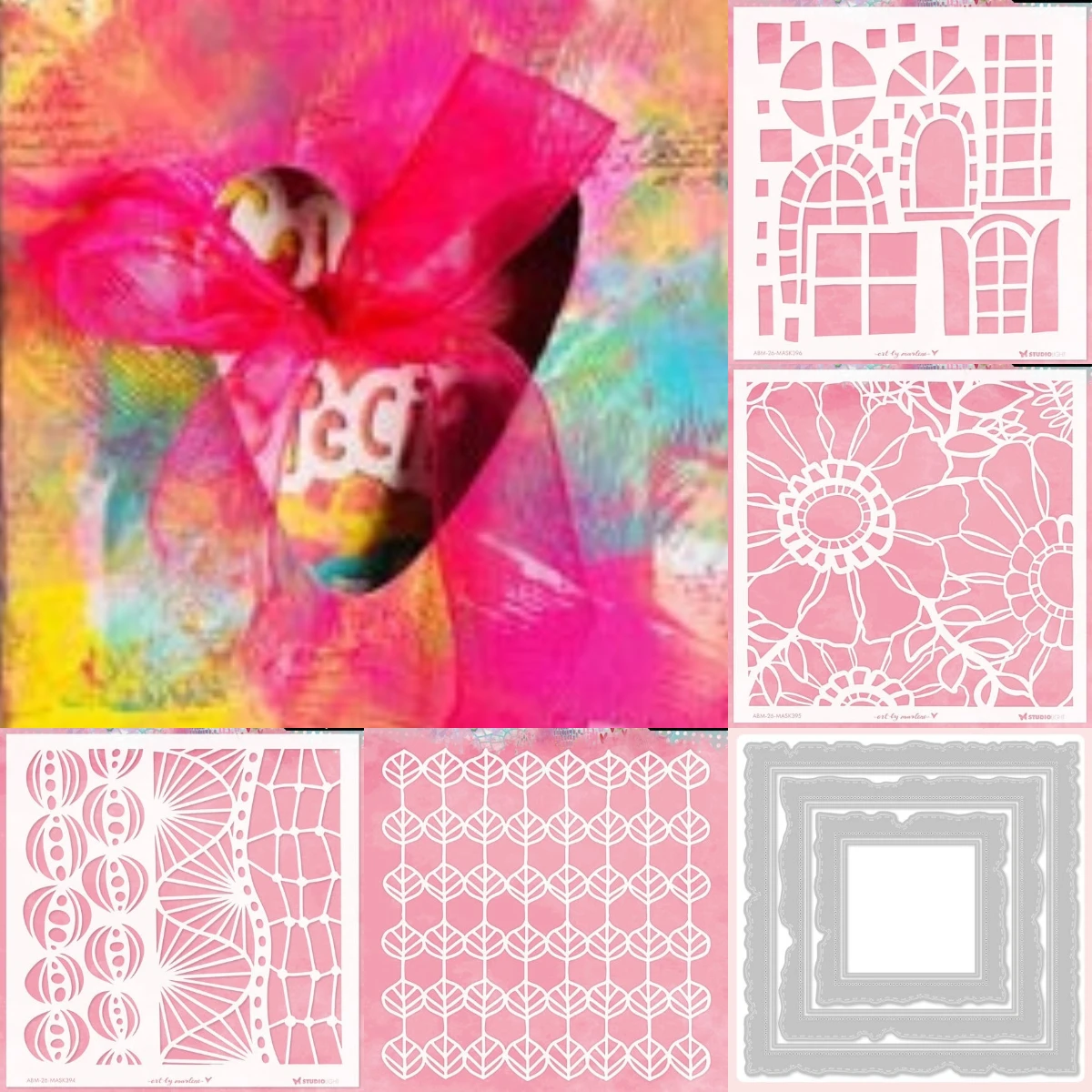 

Mask Stencil - Dancing Lines Stamps 2026 New Metal Cutting Dies For DIY Scrapbooking Crafts Maker Photo Album Template Handmade