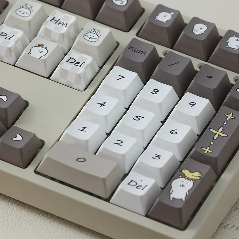 

Bear full set of keycaps 139 keys PBT hot sublimation adaptation 75/87/108