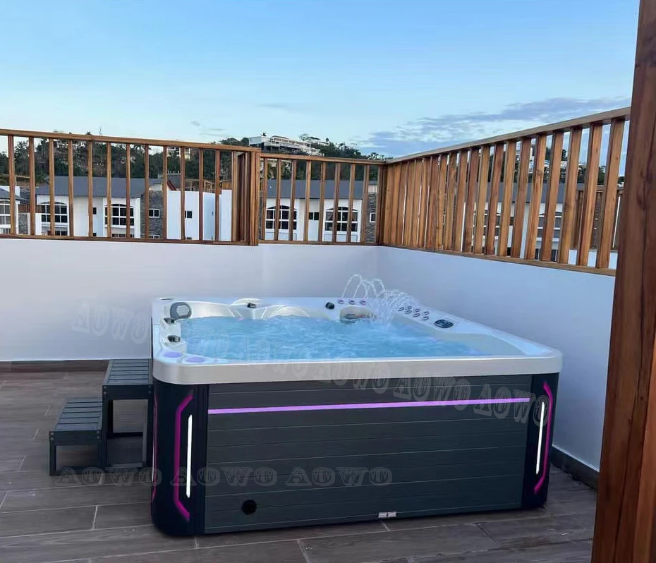 Yacuzi Spa Tub Outdoor whirlpool Tubs Balboa 6 Seats Hot Tube Outdoor Swim Spa Tub Standing Bathtop Jaccuzier Spa Ice Chiller