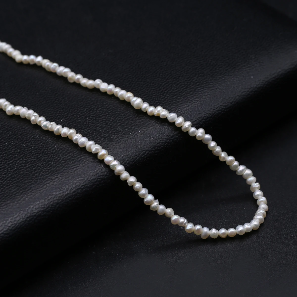 2-2.5mm Natural Freshwater Pearl Beaded Irregular Oval Charm Beads For Jewelry Making Necklace Bracelet Exquisite Gift Long 36cm