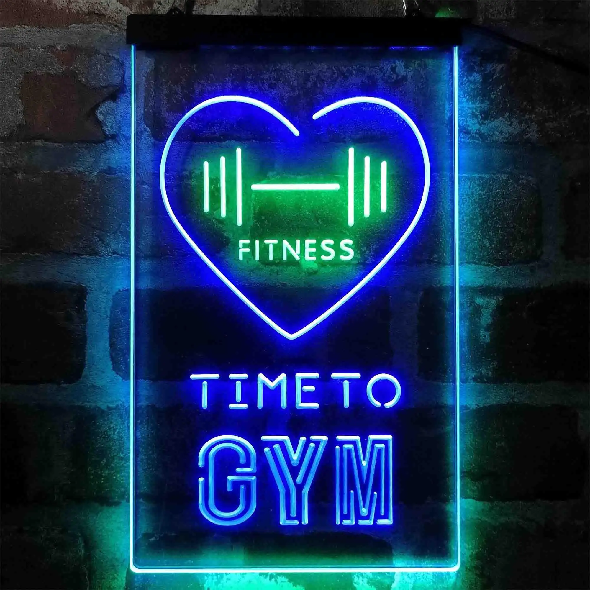 

Time to Gym Fitness Club Домашняя двухцветная светодиодная неоновая вывеска st6-i4039