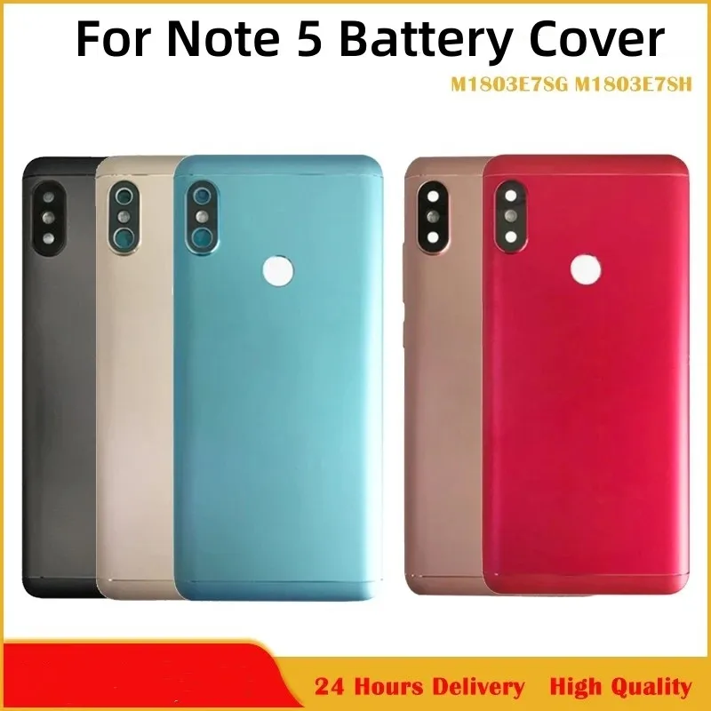 For Xiaomi Redmi Note 5 Pro Note5 Metal Battery Back Cover Replacement Parts Housing Case With Camera Lens Buttons