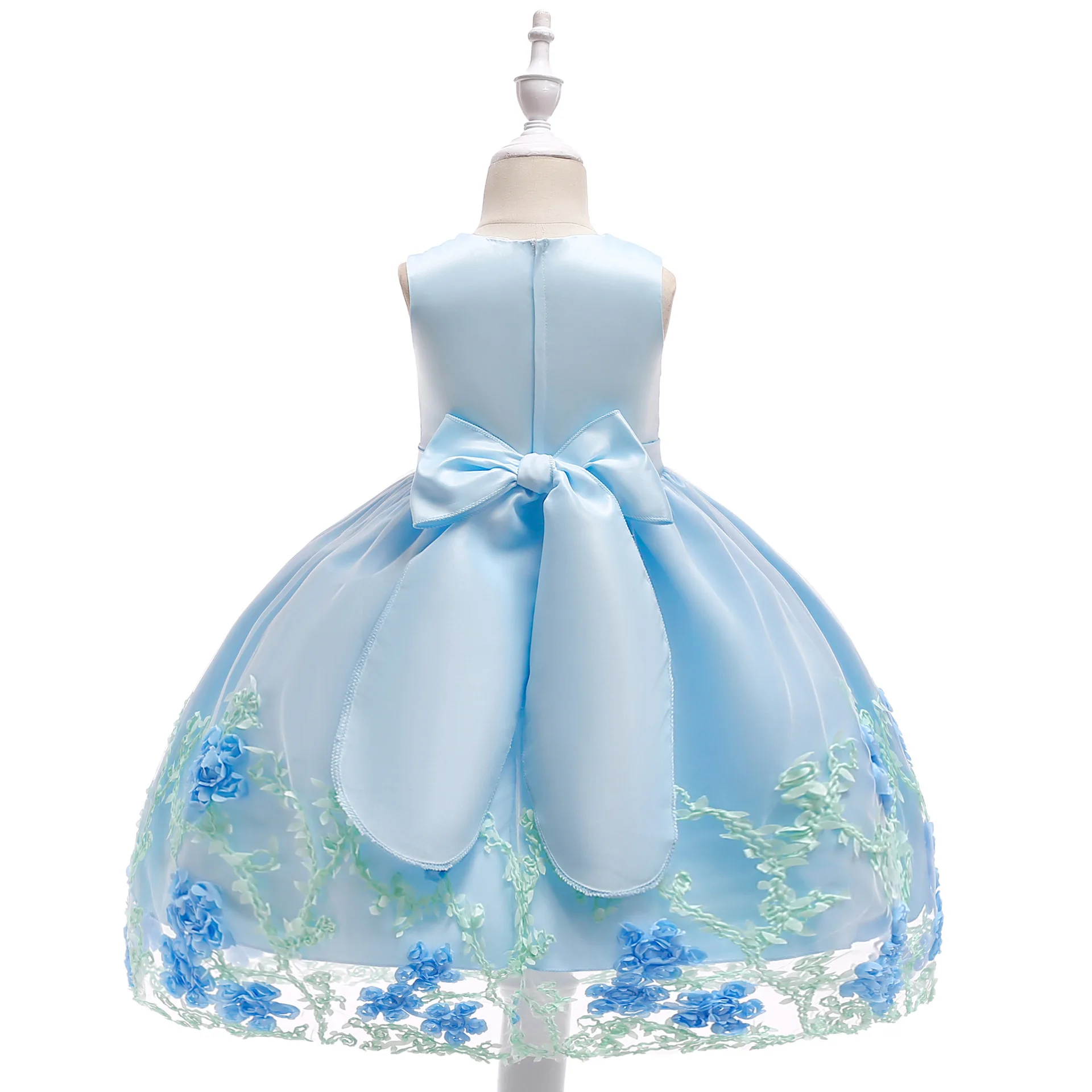 New Flower Girl Dresses Mesh Lace Sleeveless Girls Dresses for Party and Wedding Summer Children Girls Party Dress 3-12 Years 3
