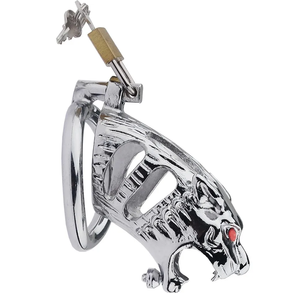 Penis Ring Cock Cage Ball Scrotum Stretcher Cock Rings Chastity Device With Lock Sex Toys For Men BDSM Slave Chastity Lock