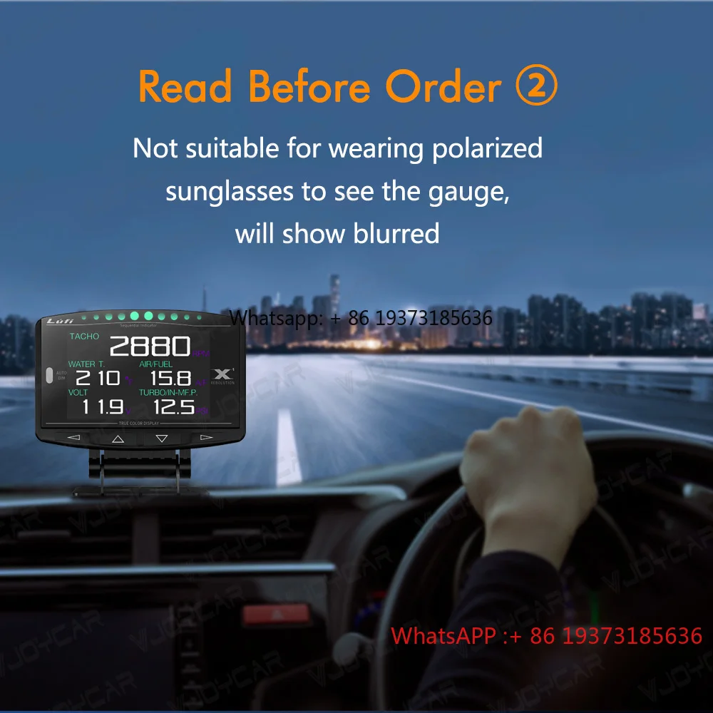 شاشة VJOY CAR مقاس 2.8 بوصة عالية الدقة مقاس Obdii متعدد الوظائف Lufi-X1 مع ضغط توربو يعمل على معظم مركبات obd2 الجديدة لعام 2006 #4