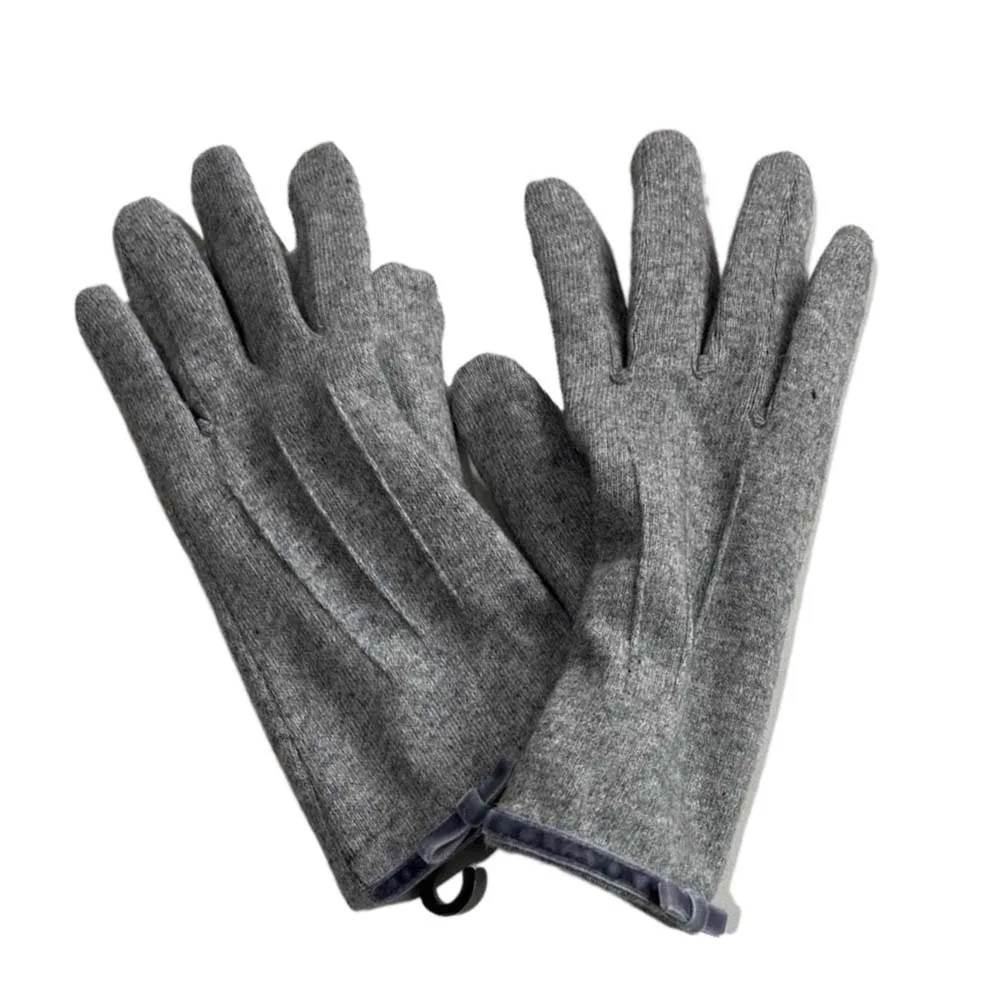 

Подарочные перчатки-митенки из искусственного кашемира с бантом, утепленные, мягкие, эластичные, для сенсорных экранов, для повседневного использования