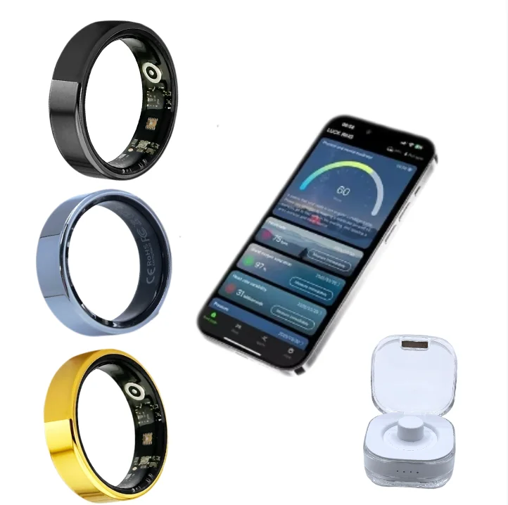

Plastic Smart Ring, App Controlled, Family Sleep Tracker, Heart Rate Monitor, Blood Oxygen Sensor, Step Counter, IP68 Waterproo