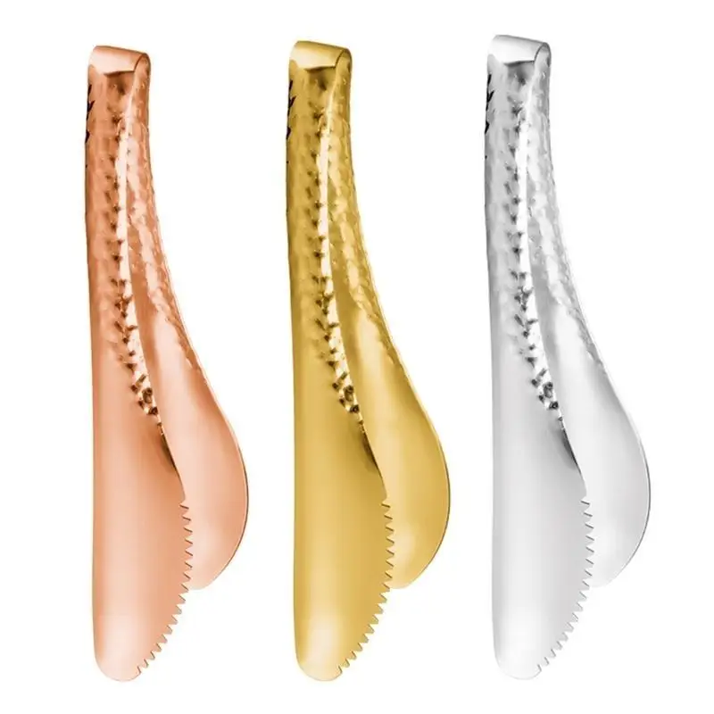 

G6KF 3-color Stainless Steel Bread Grill Tongs Steak Clip Multifunctional Barbecue Drain Oil Clamp Kitchen Accessories