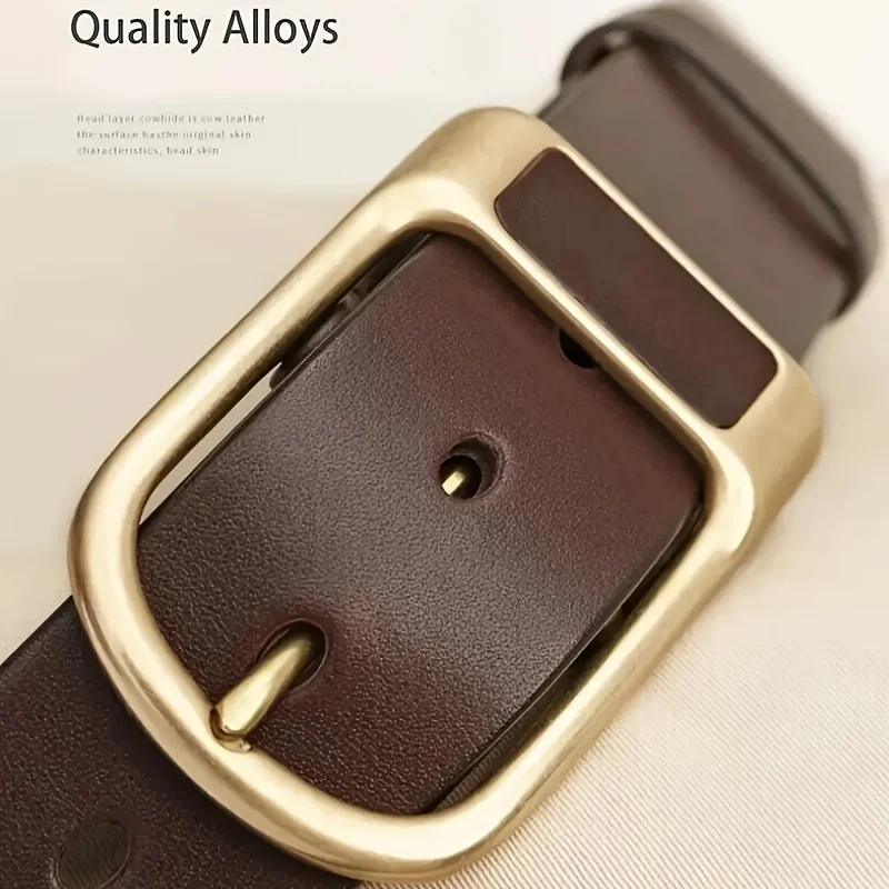 Men\'s Trendy Casual Belt For Men Coboy Style Belts Pin Buckle Belt Jeans Retro Belt Business Casual Belt