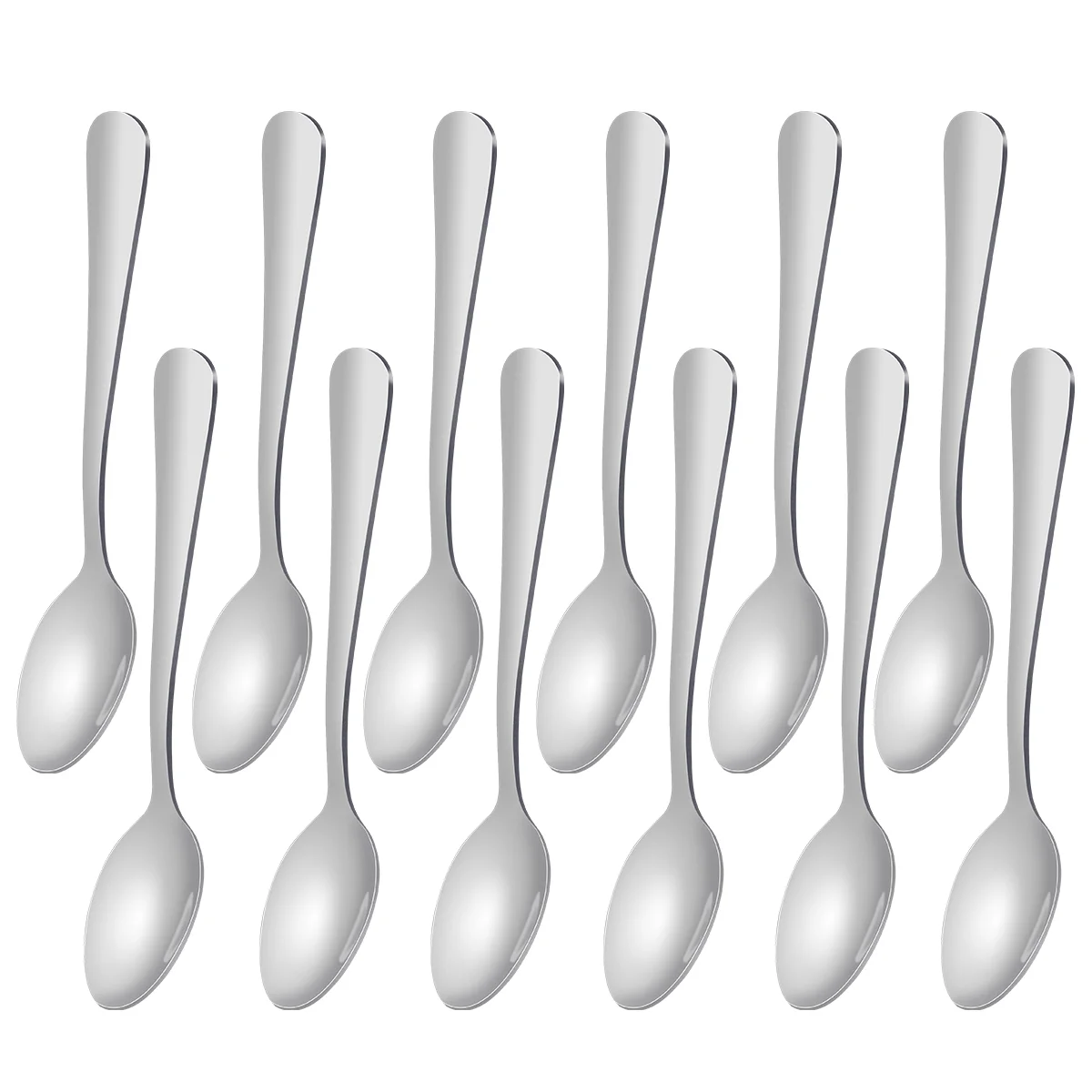 

12 Pcs Premium Stainless Steel Coffee Stirring Spoon Set Rustproof Mini Spoon for Iced Coffee Bar Kitchen Cutlery