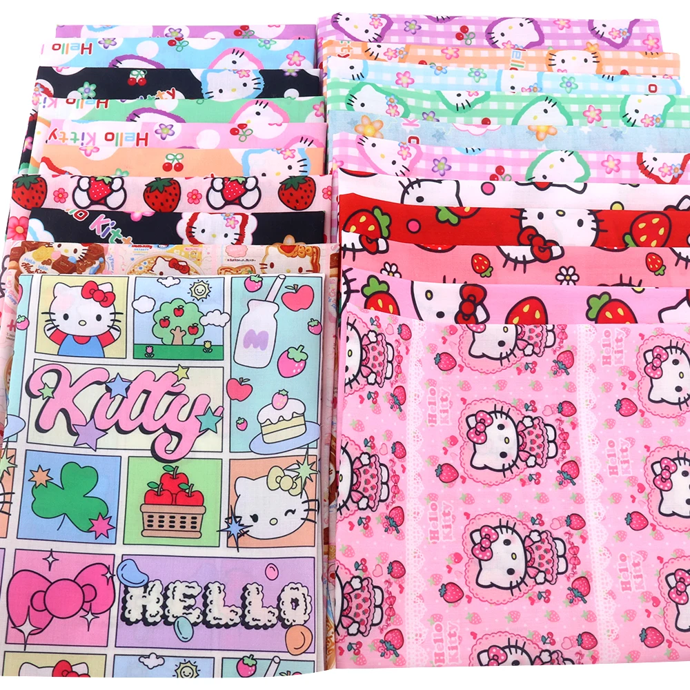 

50 x 145 cm Cute Cartoon Kitten Print Cotton Fabric — Sewing Fabric & DIY Craft Material