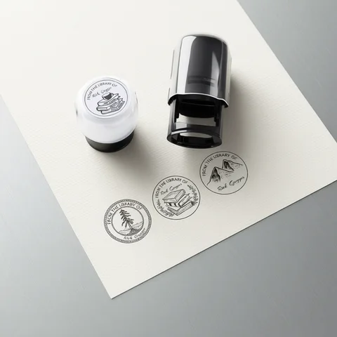 Custom Self-Inking Stamp With Your Own Logo,Photosensitive Ink / Rubber Stamp,Personalize Your Logo Multiple Ink Color Option