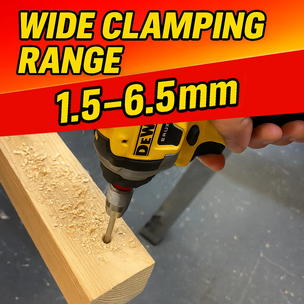 مقبض سداسي سريع التغيير، ظرف صغير ثلاثي الفك ذاتي الشد 1.5-6.5 مم يعزز أداء أداتك #4