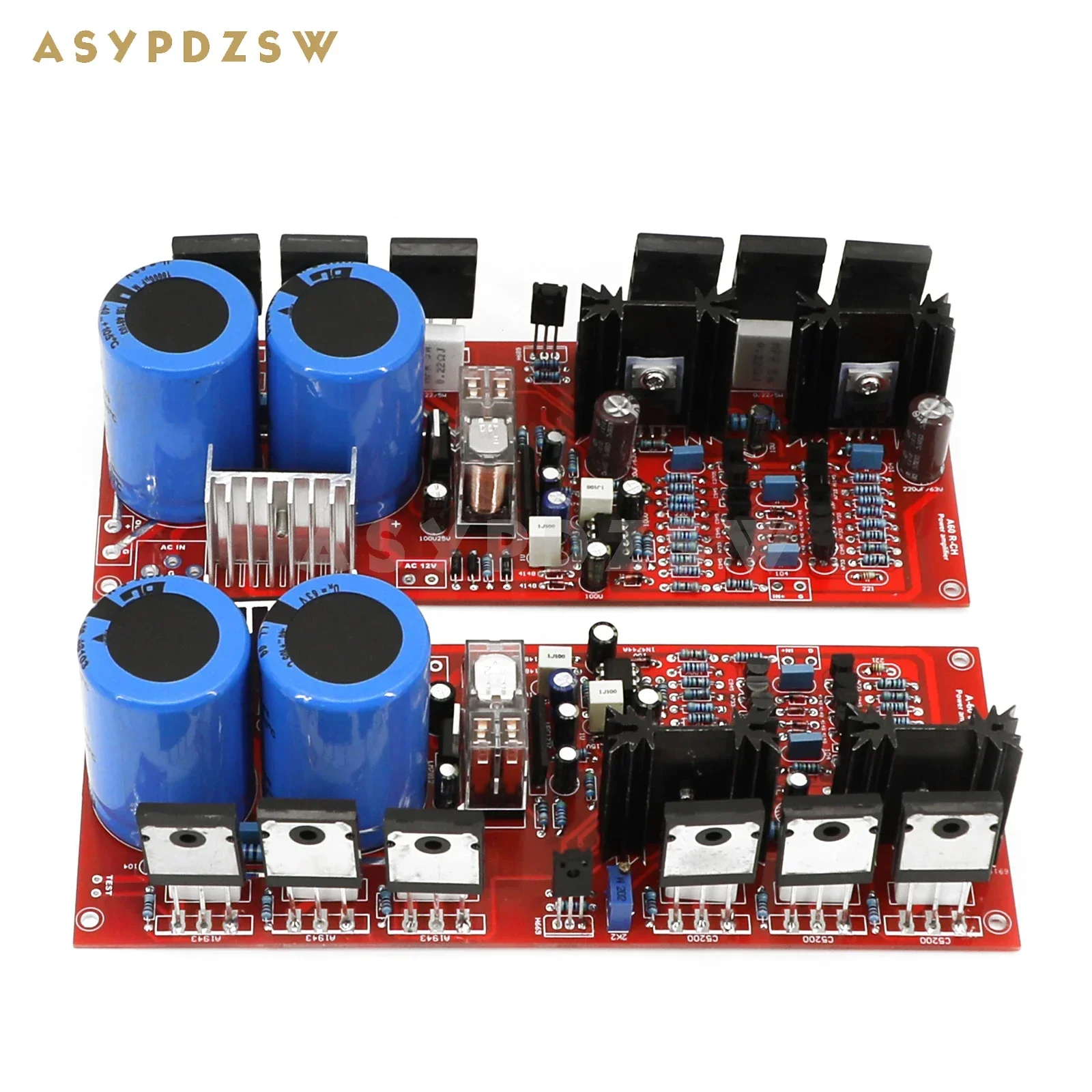 Base de amplificador de potência estéreo A-60 TTA1943/TTC5200 no circuito accuphase A60 Placa finalizada 200W + 200W