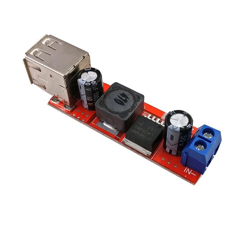 DC 6V-40V To 5V 3A Double USB Charge DC-DC Step Down Converter Module For Vehicle Car Charger LM2596 Dual Two USB
