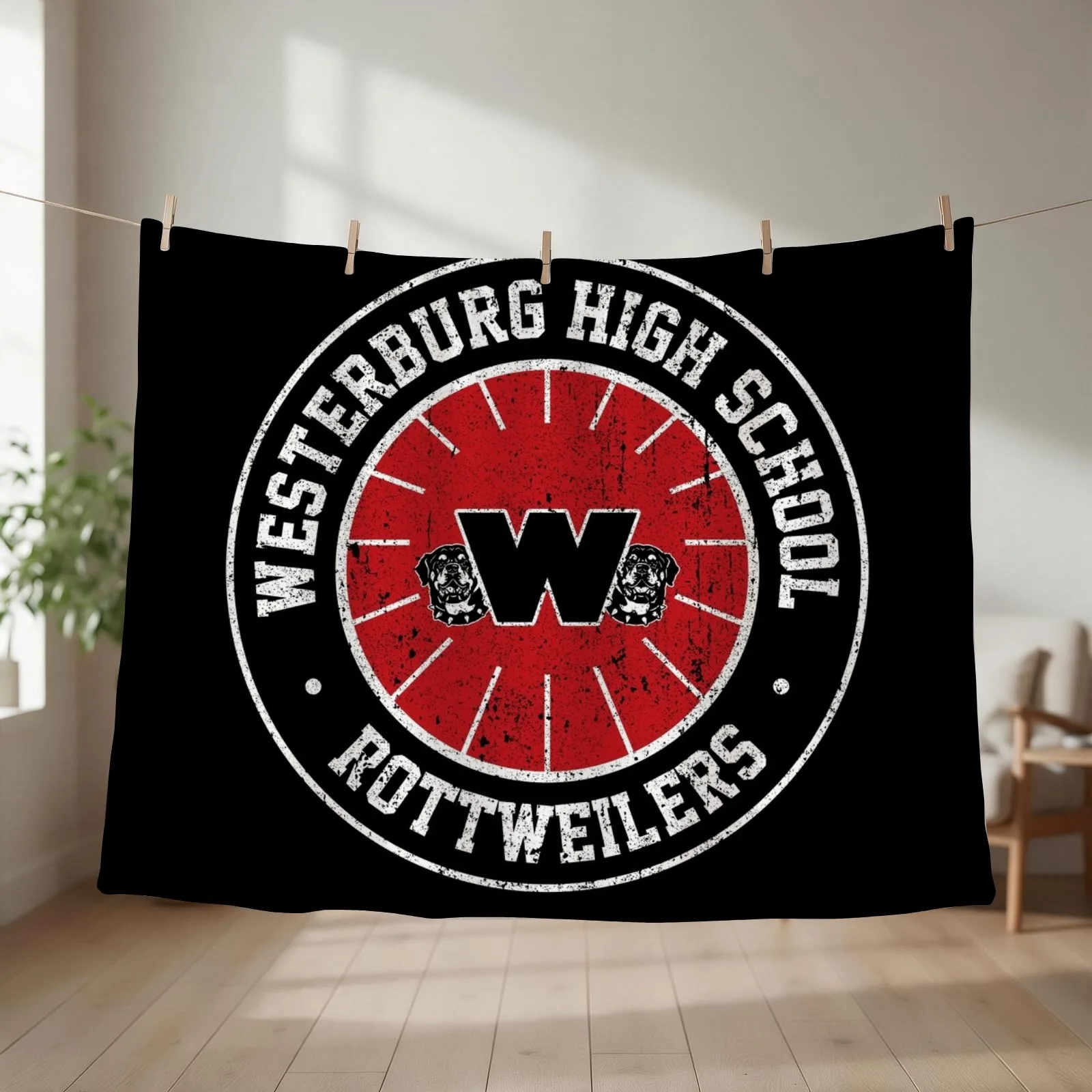 Westerburg High School Crest (Heathers) Variant Throw Blanket couch cozy soft plush fuzzy picnic outdoor blanket