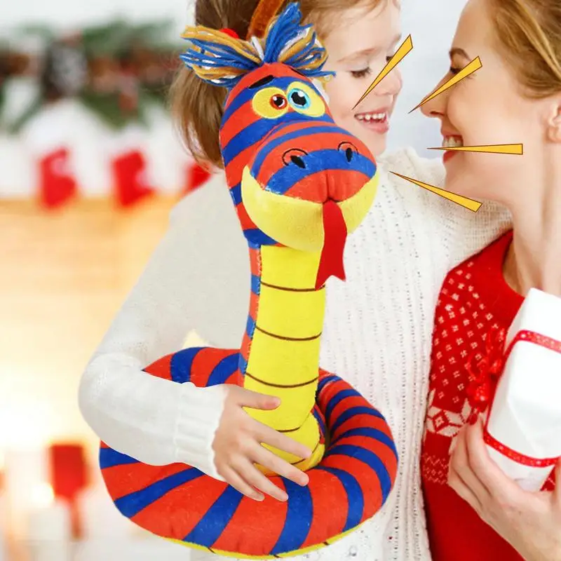 2025 Snake Plush Doll Plush Sound Toy Stuffed Snake Chinese New Year Mascot Doll Table Centerpiece Home Decor For Living Room