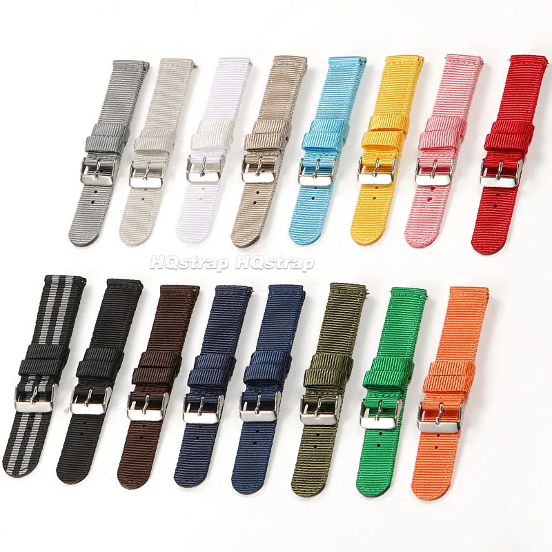 18mm 20mm 22mm 24mm Premium Nylon Armband für Huawei Gt2 für Seiko Strap Canvas Quick Release Armband Ersatz Zubehör