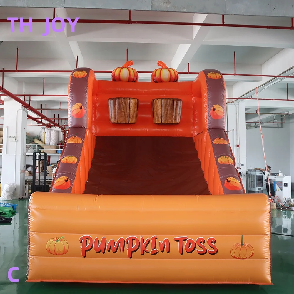 速い航空便による玄関先配送、大人と子供向けのハロウィン用空気注入式パンプキン投げゲーム、バスケットボールフープゲーム